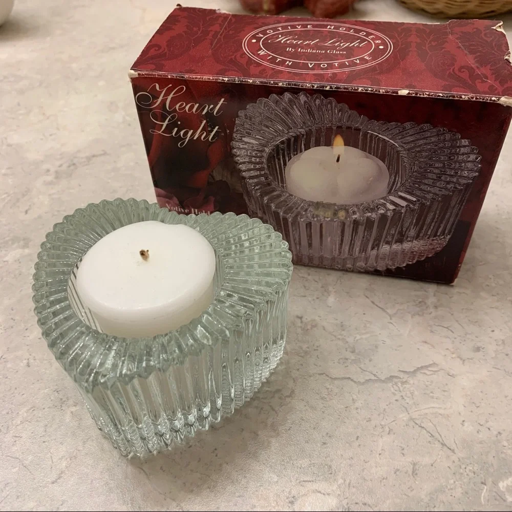 4/$15 One heart shaped votive holder